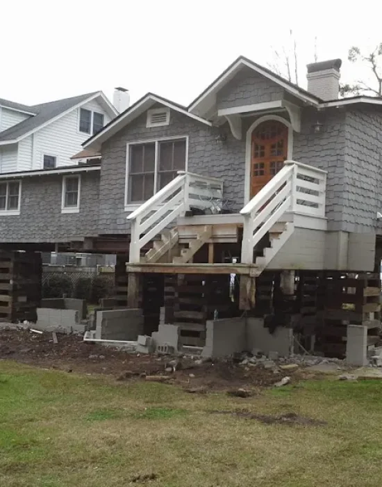 stilt house with stairs Elite Structural Movers, Inc.